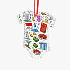 Custom Clothing-Shaped Glass Ornament