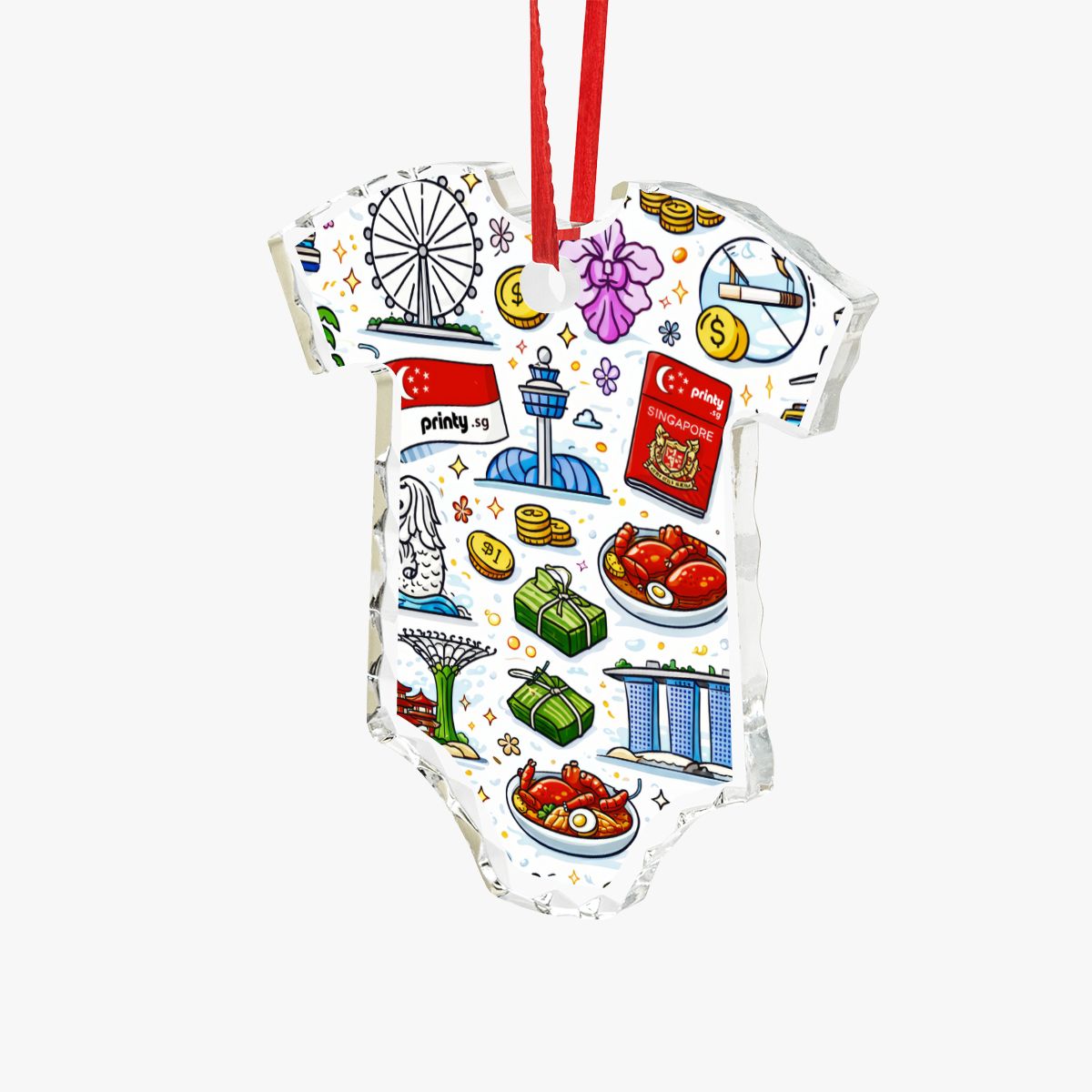 Custom Clothing-Shaped Glass Ornament