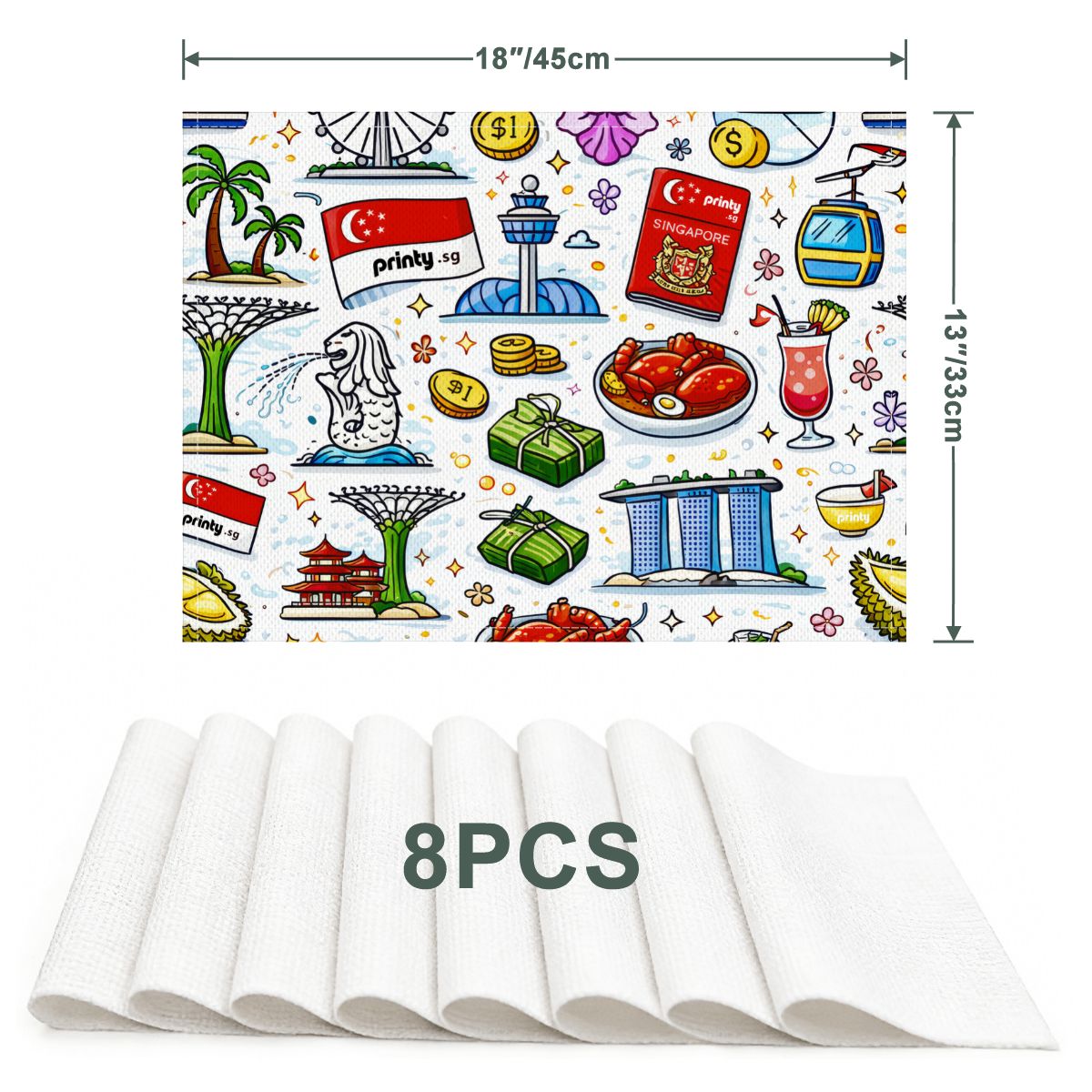 Custom Table Runner Placemat Set 9 Pieces