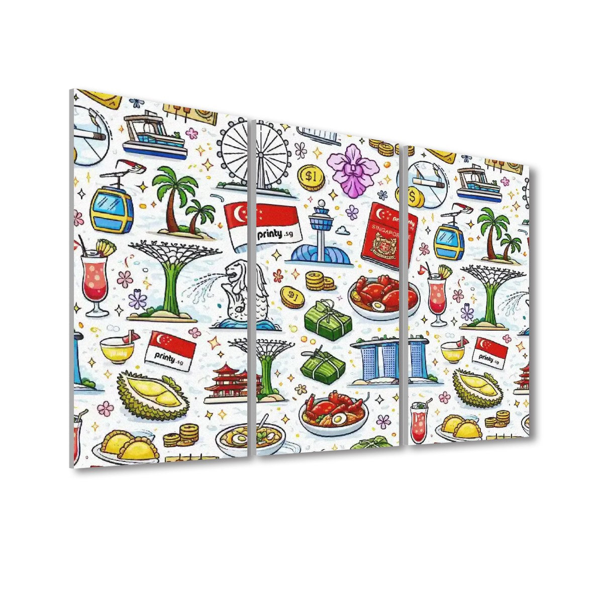 Custom 3 Panels Sound Absorbing Wall Art