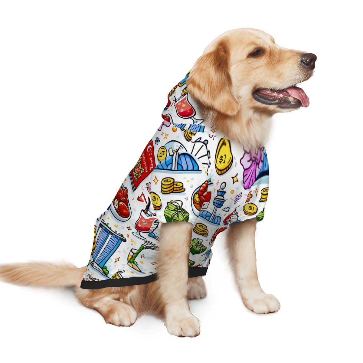 Custom Medium & Large Dog Hoodie Pet Clothes
