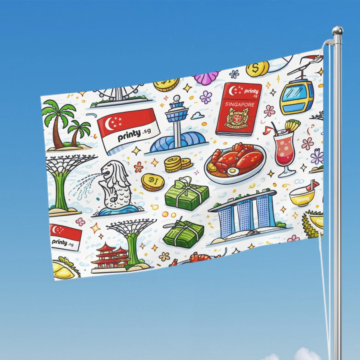 Custom Three-Layer Double Sided Flags 72"x48" Outdoor Decor