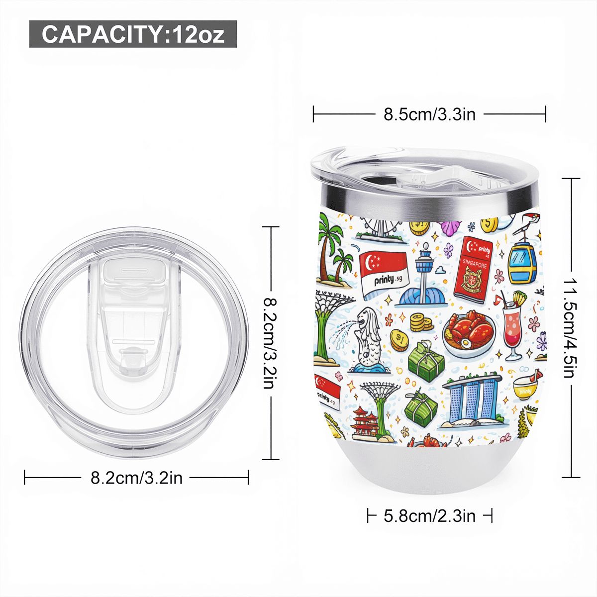 Custom Egg-Shaped Tumbler (12oz)