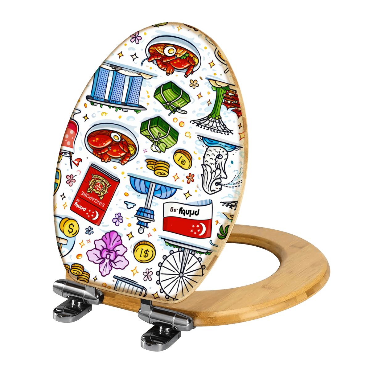 Custom Wood Toilet Seat V-Shaped