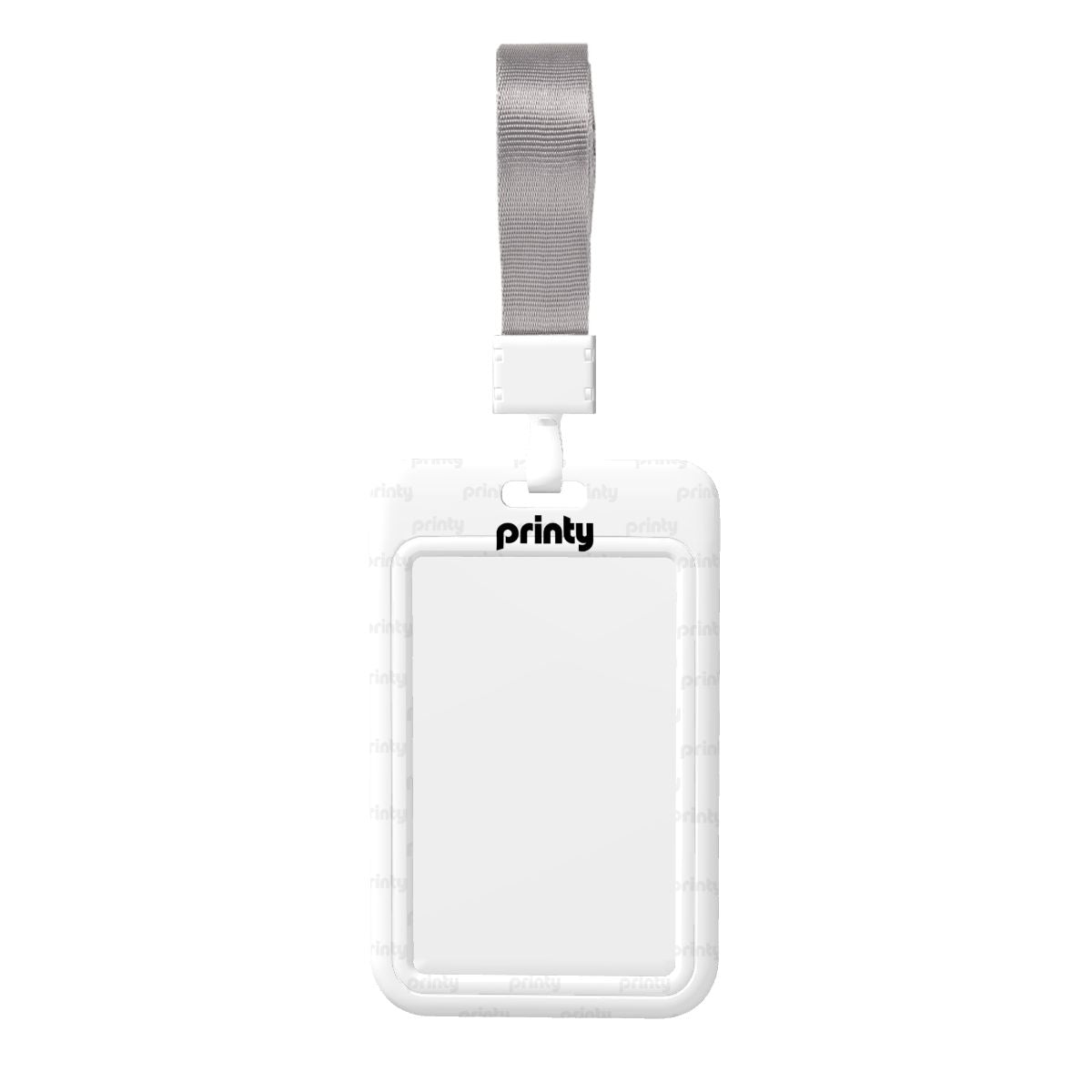 Custom Vertical ID Badge Holder (Same Front And Back)