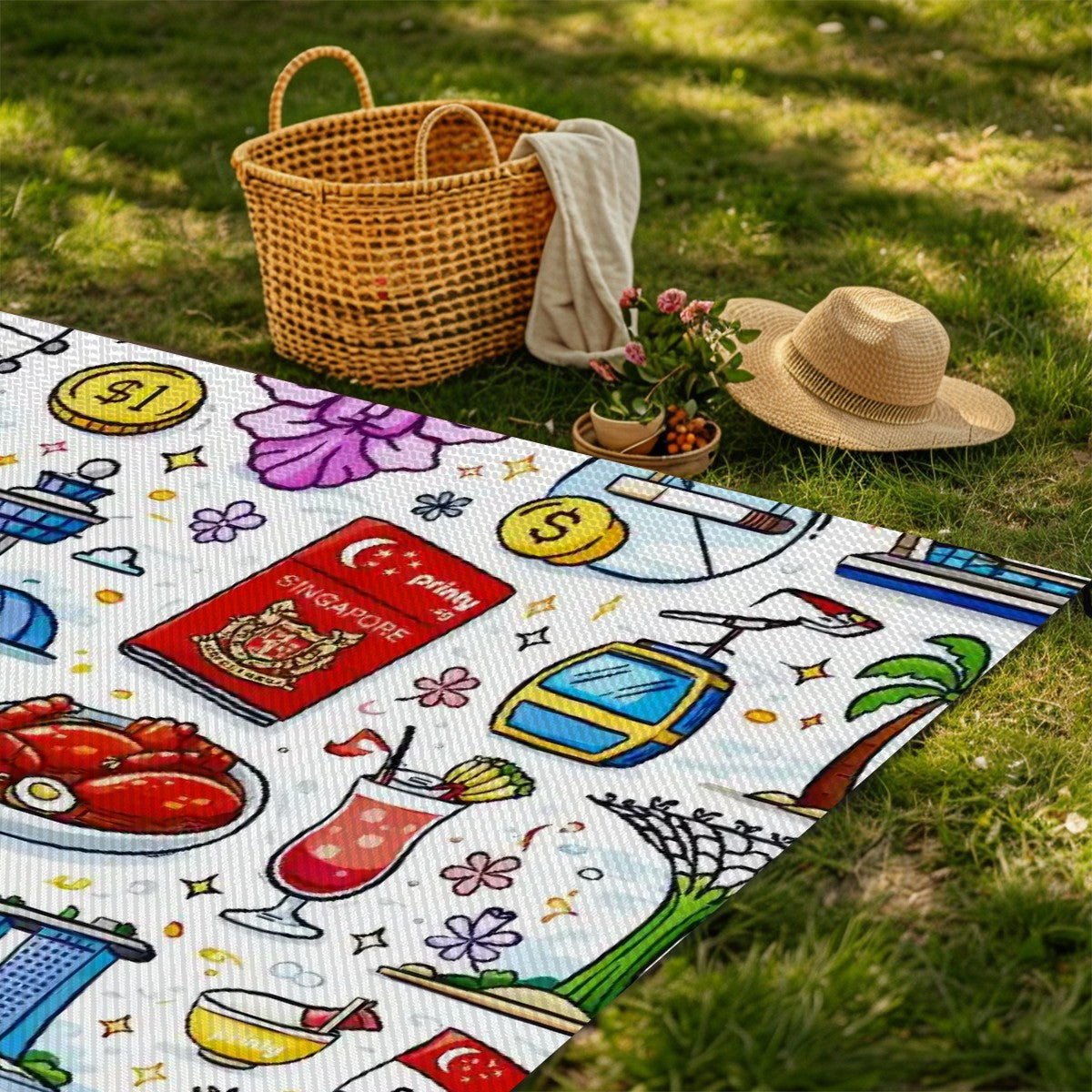 Custom Outdoor Plastic Straw Rug