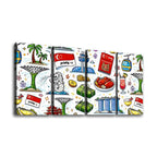 Custom 4 Panels Canvas Prints Wall Art (Set B)