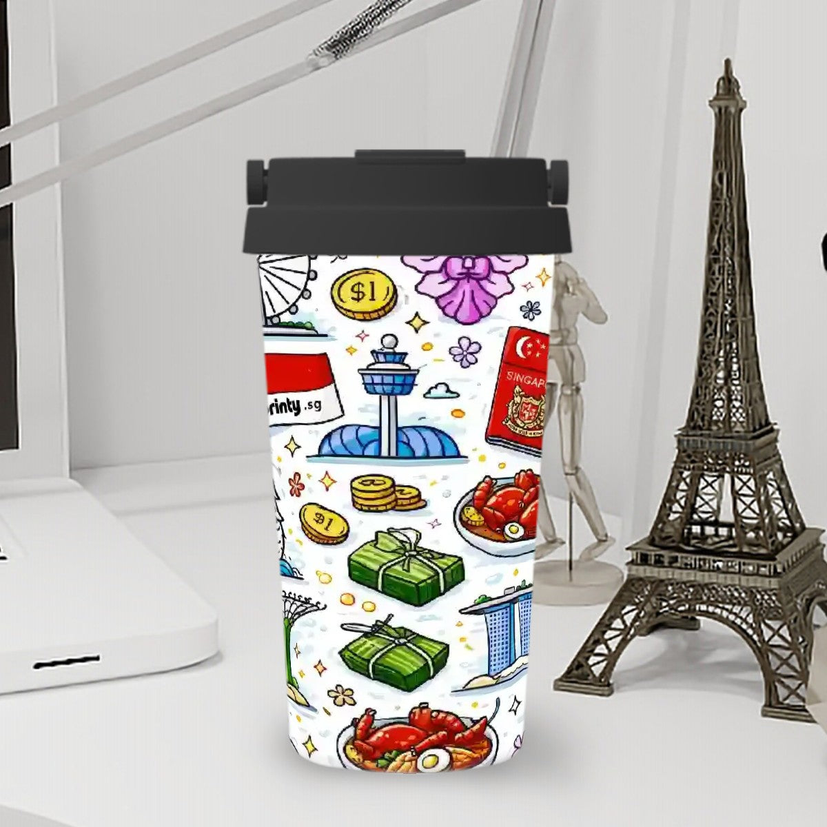 Custom Insulated Coffee Mug with Lid Drinkware (17oz)