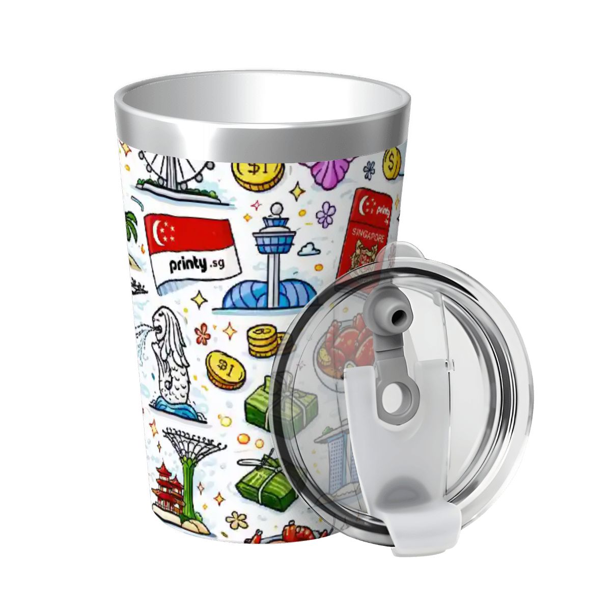 Custom Stainless Steel Water Bottle With Straw (12oz)