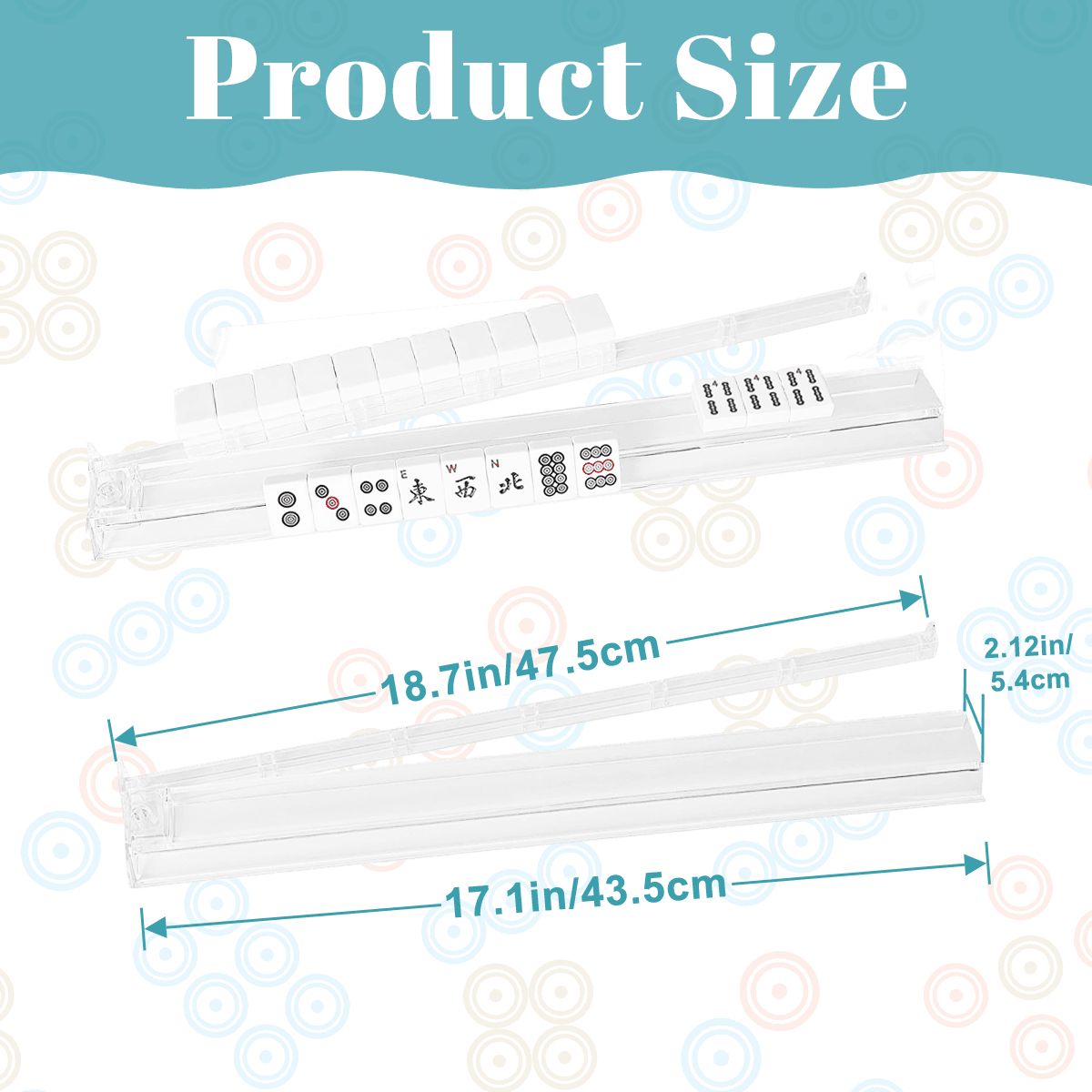 Custom 4 Mahjong Tile Pusher Racks with Bag