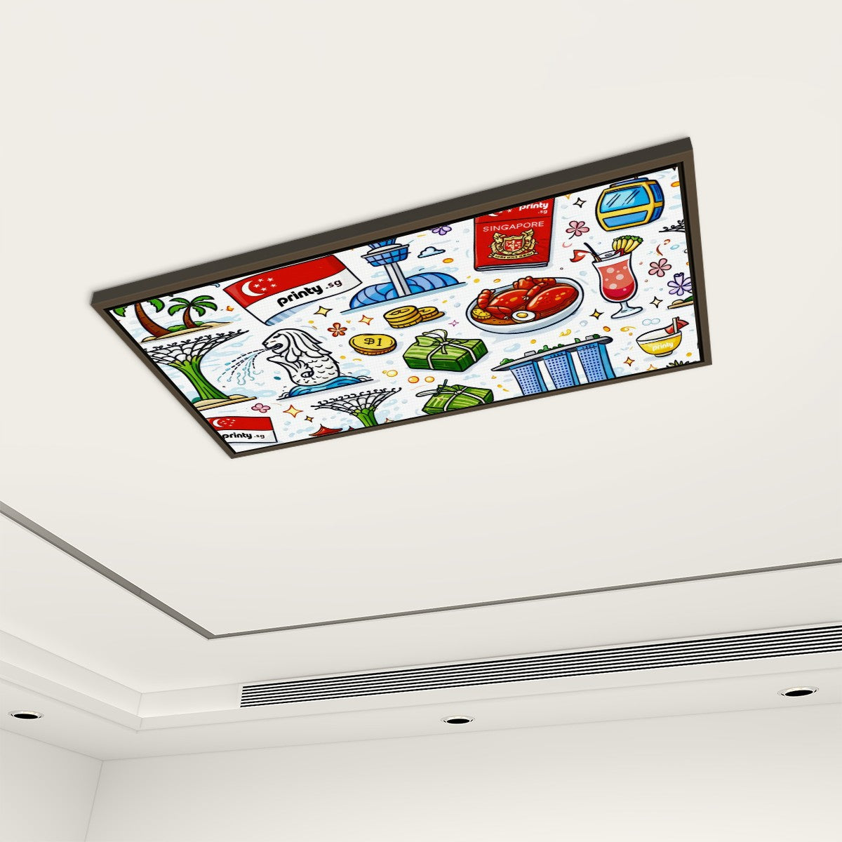 Custom Magnetic Fluorescent Light Covers for Ceiling Lights 4 Pcs