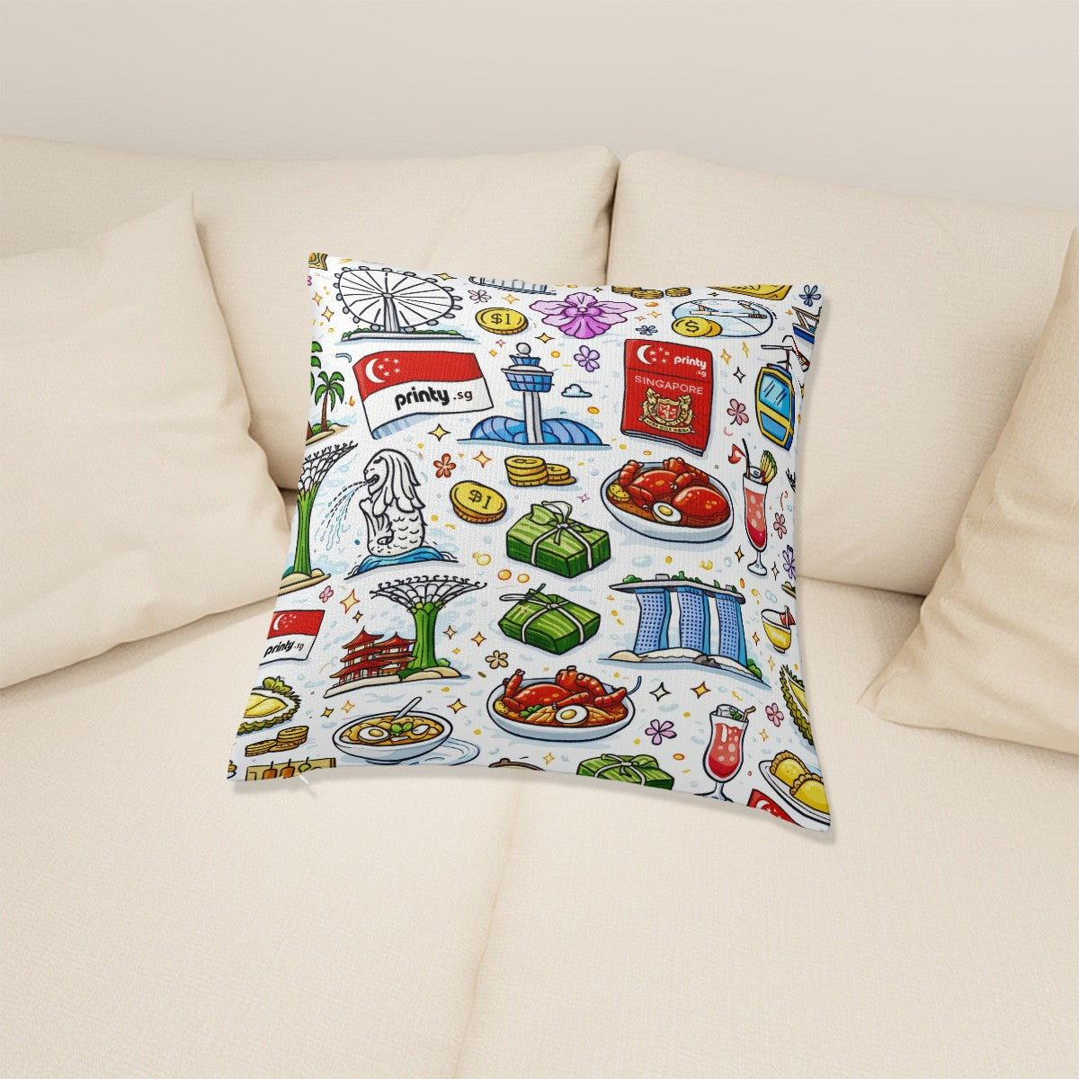 Custom Plush Throw Pillow Covers (Single-Sided Design)