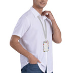Custom Vertical ID Badge Holder (Same Front And Back)