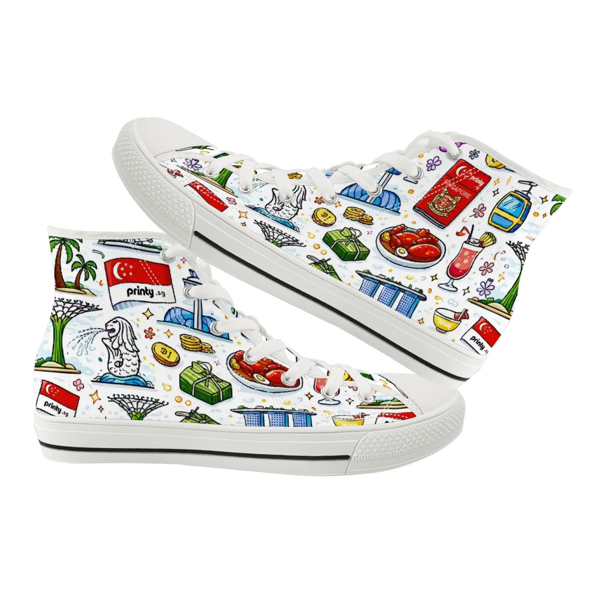 Custom Men's High Top Canvas Shoes (Customized Tongue)