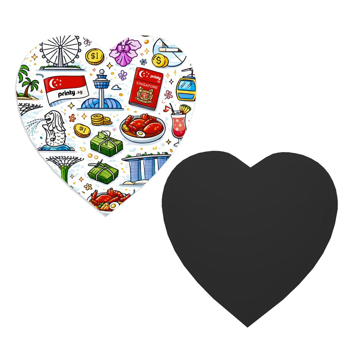 Custom Heart Shape Fridge Magnets