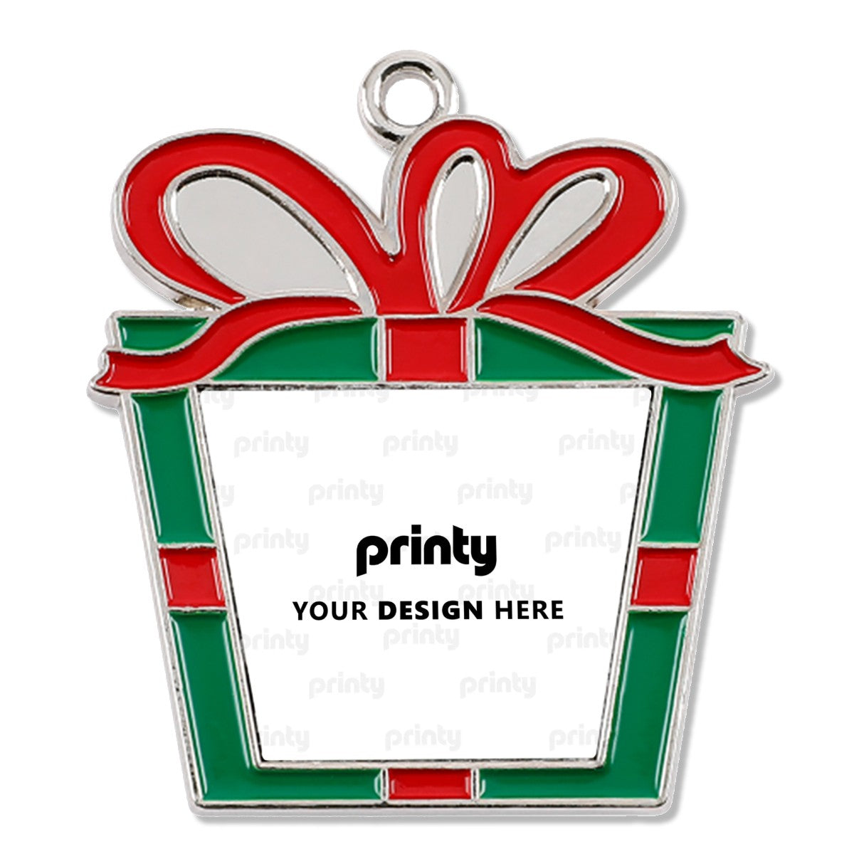 Custom Trapezoid Christmas Decorations Alloy Pendants