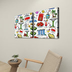 Custom 2 Panels Canvas Prints Wall Art (Set A)