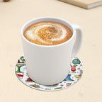 Custom Round Leather Coasters 6 pcs