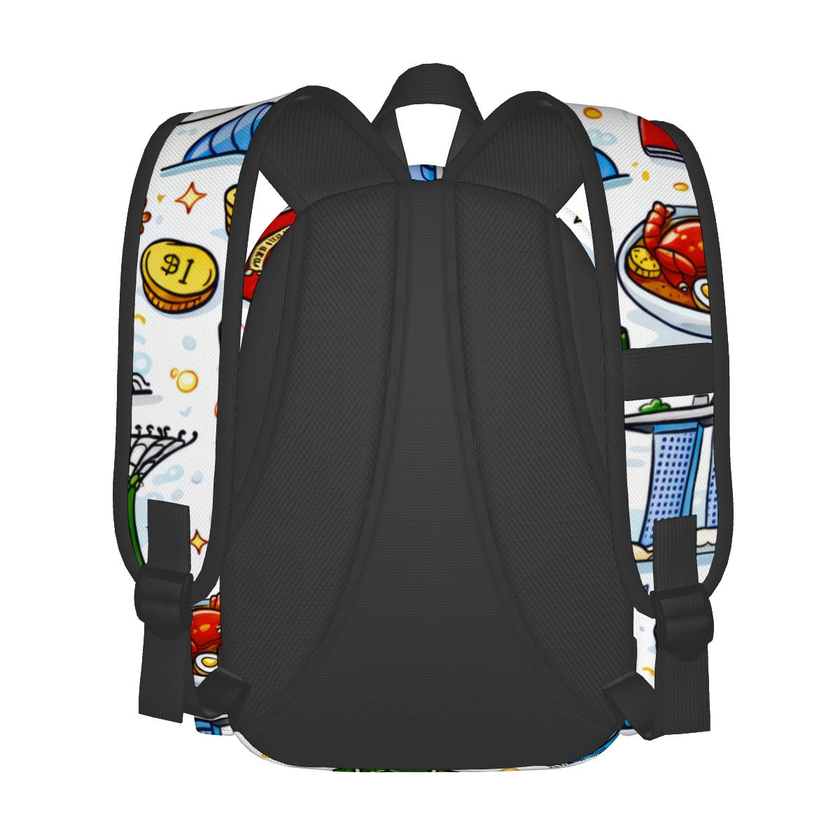 Custom Large Capacity Oxford Backpack with Cloth Side Pockets