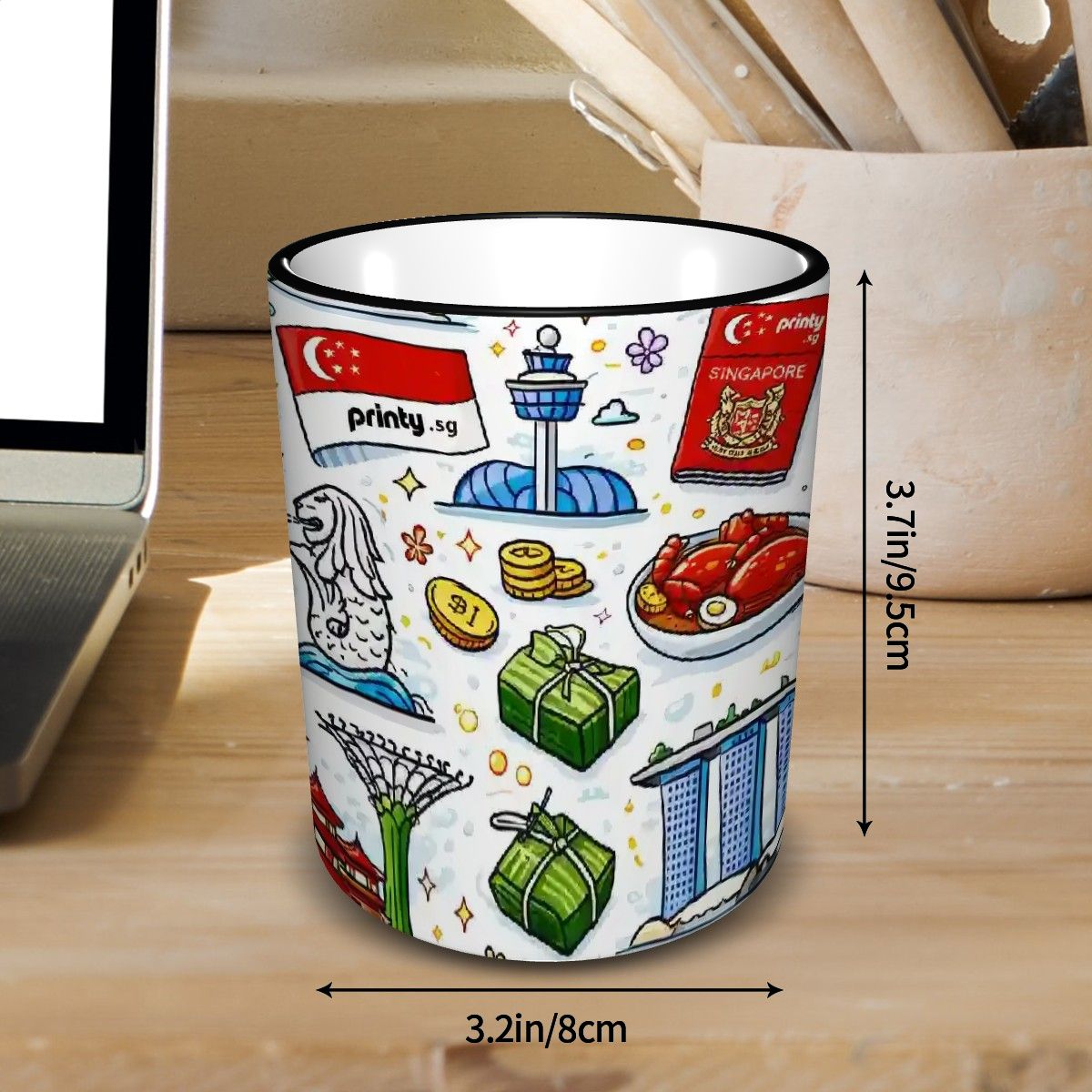 Custom Colored Ceramic Coffee Mug (11oz) (All Over Print)