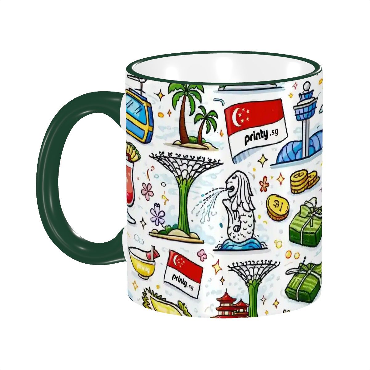 Custom Colored Ceramic Coffee Mug (11oz) (All Over Print)