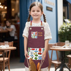 Custom Children's Canvas Cross Back Apron with Pockets
