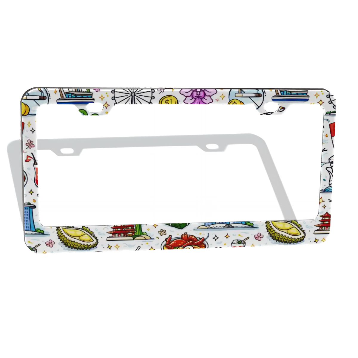 Custom 2-Hole Oval License Plate Frames 2 pcs