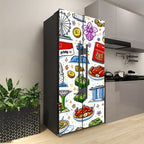 Custom Self Adhesive Refrigerator Wrap Set