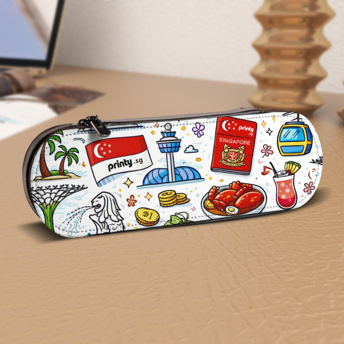 Custom Hardshell Leather Pencil Case