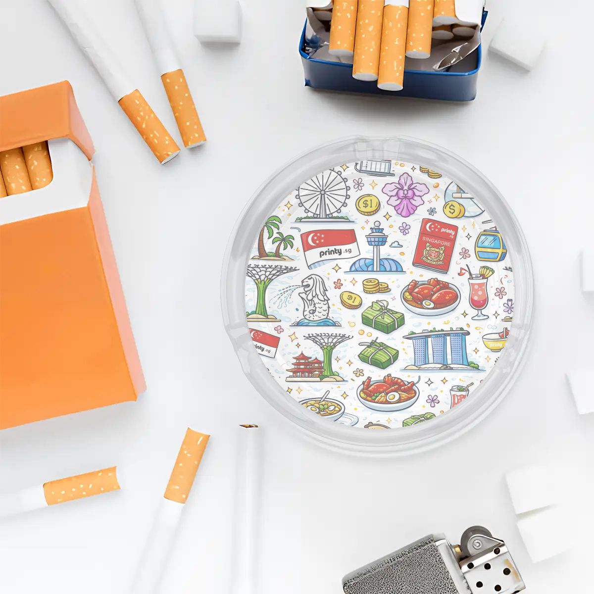 Custom Round Glass Ashtray