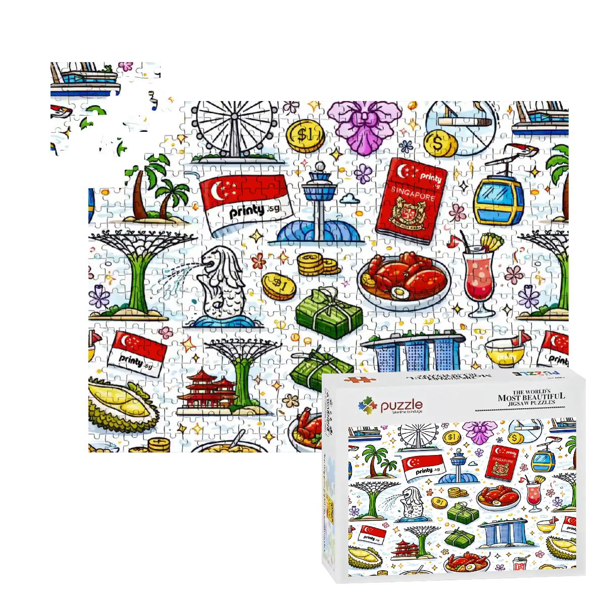 Custom Wooden Jigsaw Puzzles 500 pcs (Horizontal)