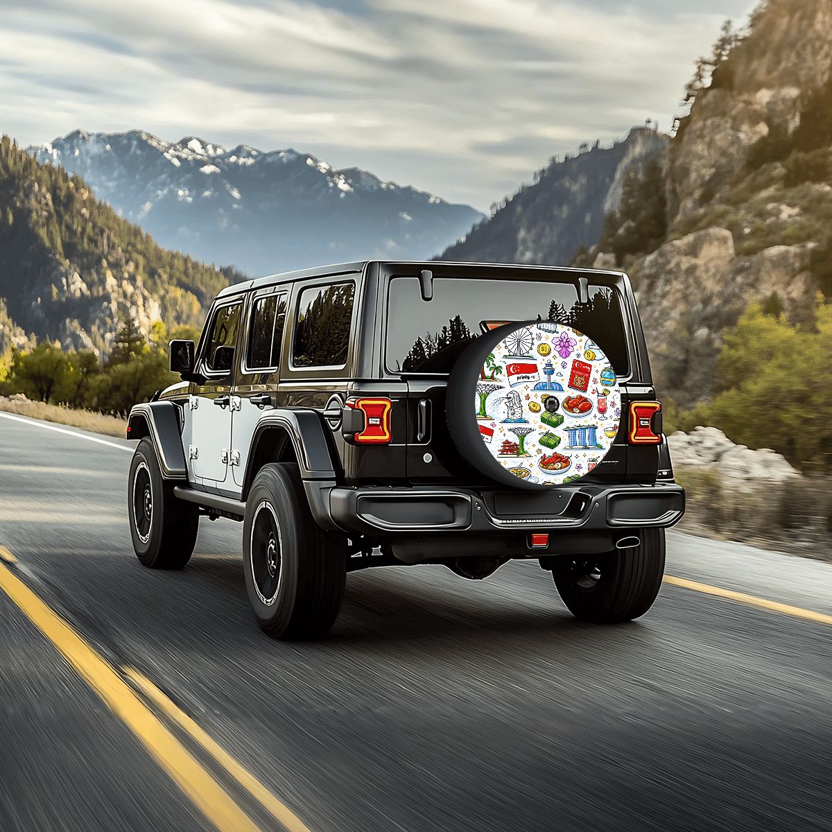 Custom Spare Tire Cover with Camera Hole