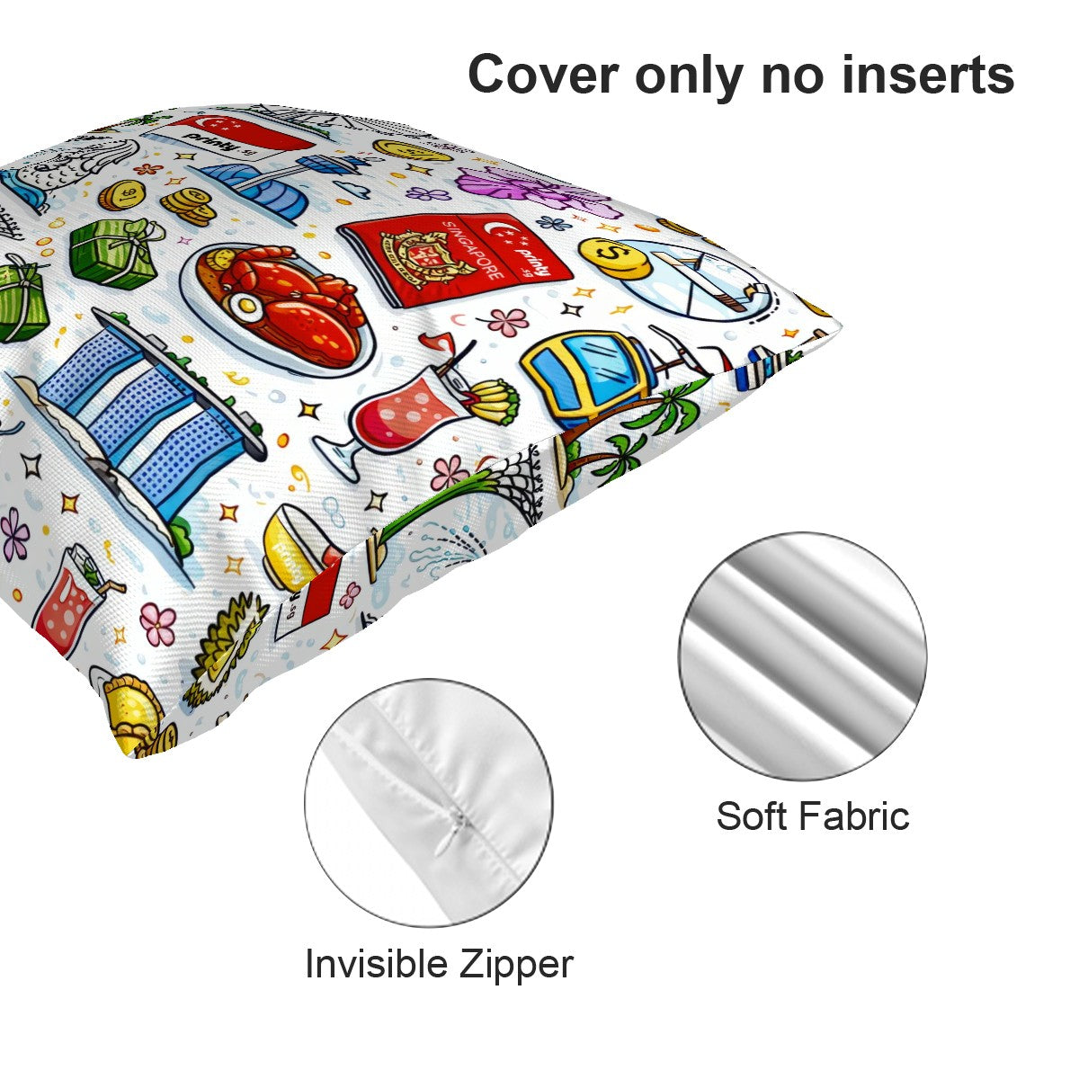 Custom All Season Throw Pillow Covers (Single-Sided Design)