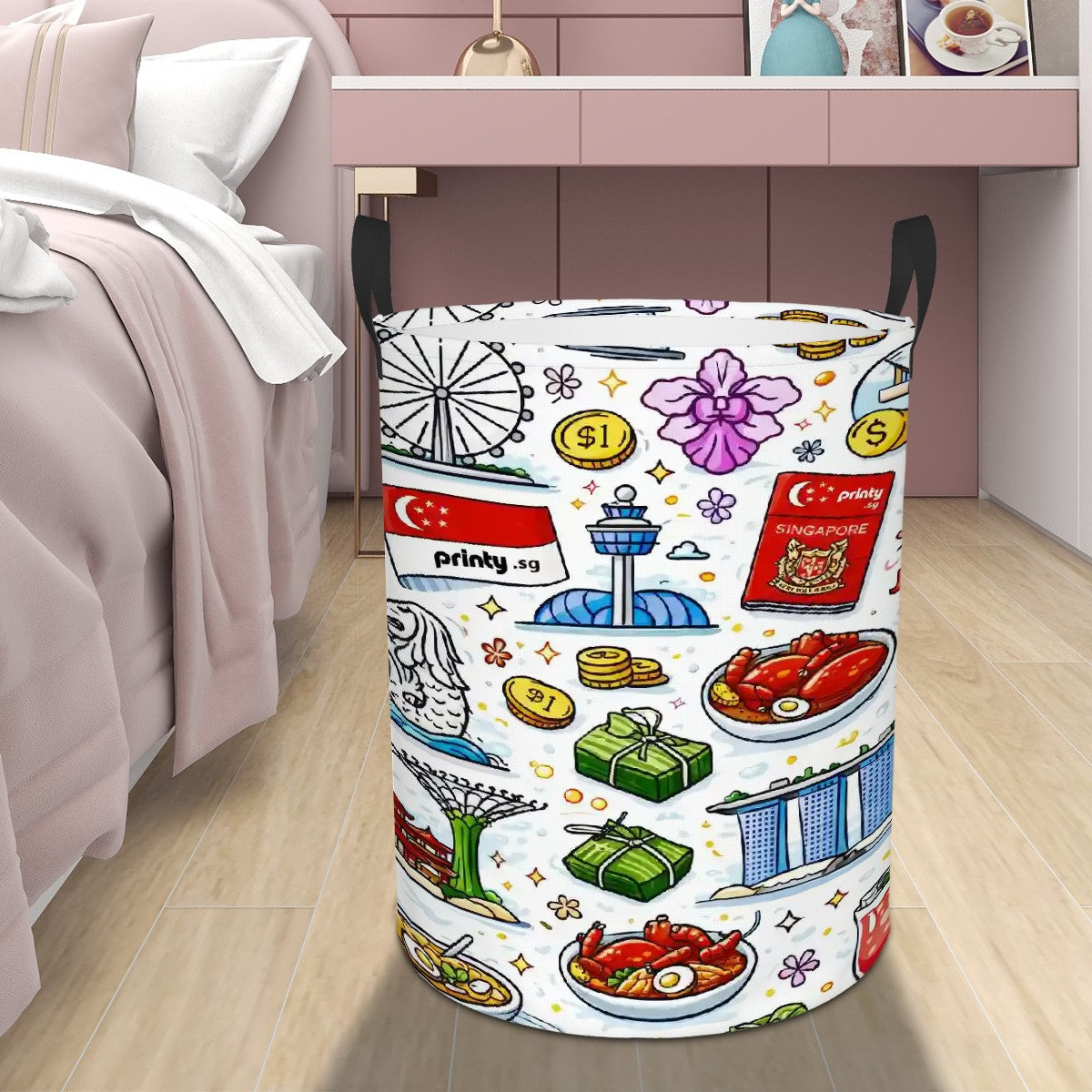 Custom Circular Laundry Basket