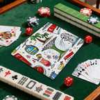 Custom 4 Mahjong Card Holder with Line Finder