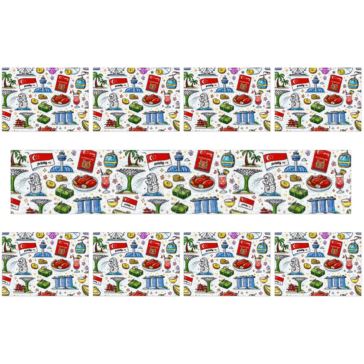 Custom Table Runner Placemat Set 9 Pieces