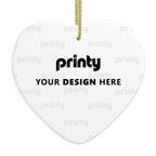 Custom Heart Shape Ceramic Ornaments Christmas Decorations