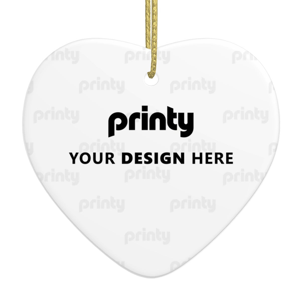 Custom Heart Shape Ceramic Ornaments Christmas Decorations