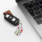 Custom Rectangular Metal Keychain