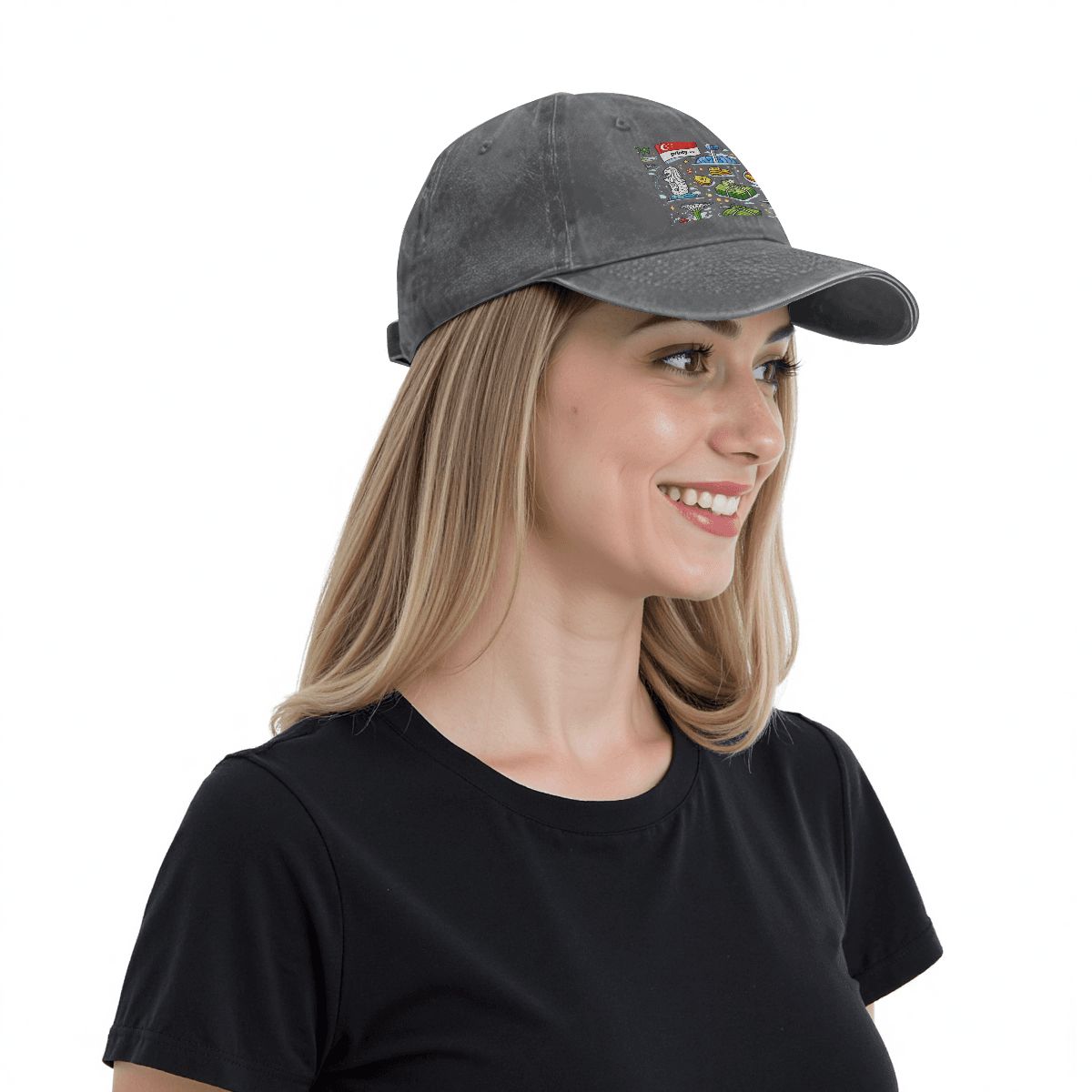 Custom Unisex Washed Denim Baseball Cap