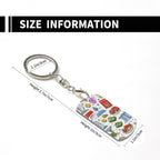 Custom Rectangular Metal Keychain