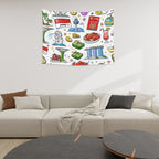 Custom Small Horizontal Lightweight Wall Tapestry for Bedroom