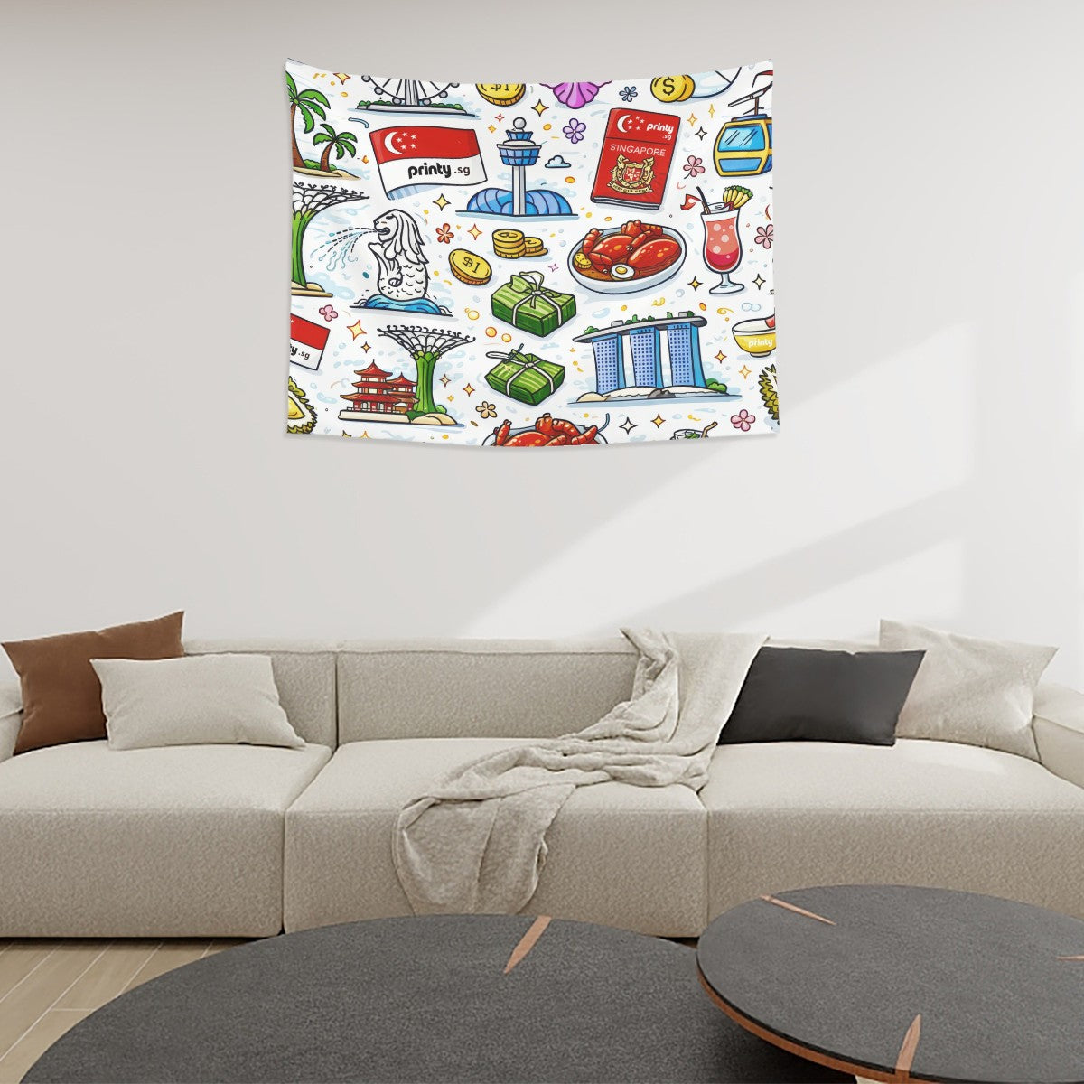 Custom Small Horizontal Lightweight Wall Tapestry for Bedroom