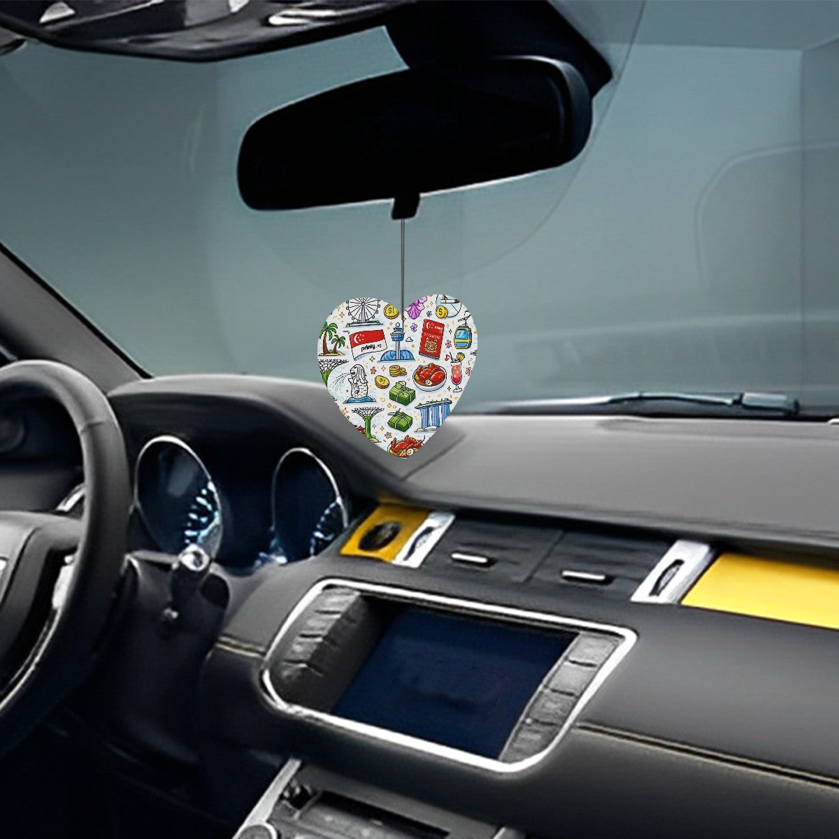 Custom Heart Shape Car Air Freshener Cards 6 pcs