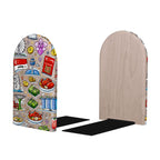 Custom Small Wooden Bookends 2 pcs