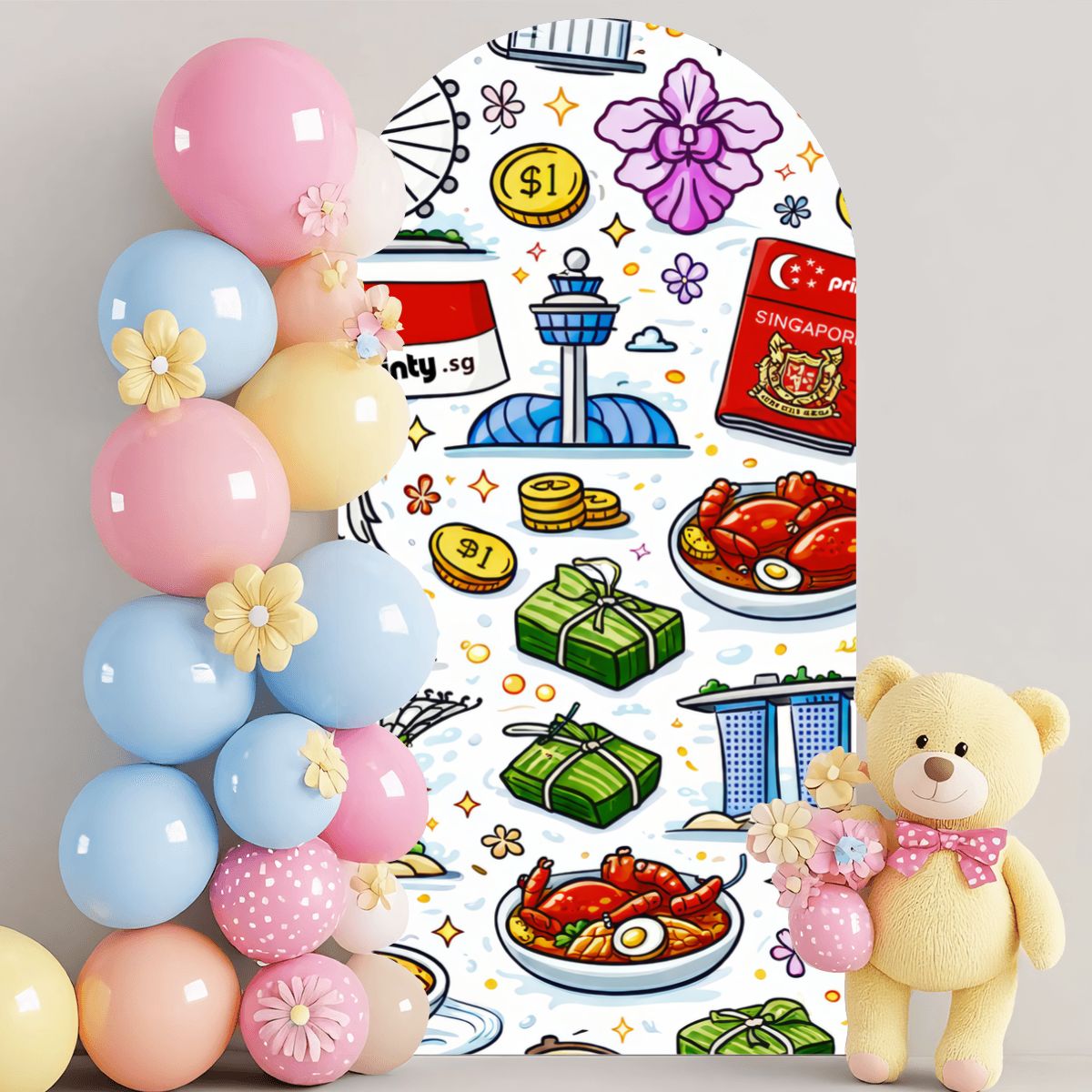 Custom Medium Arched Background Cover