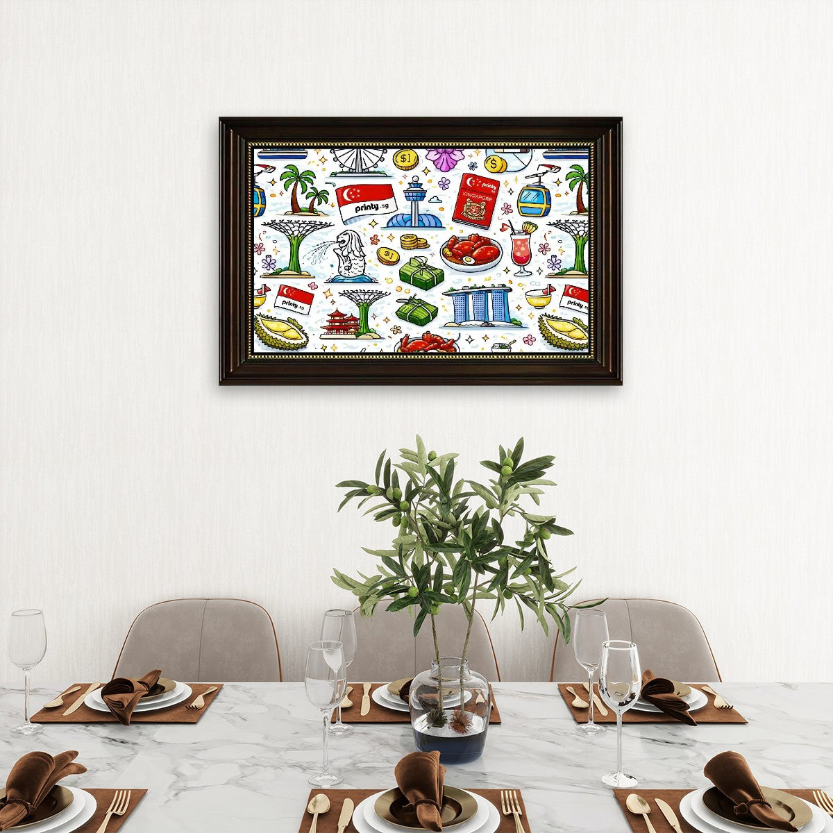 Custom Wood Framed Canvas Prints Wall Art