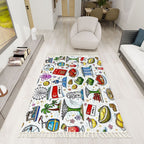 Custom Area Rug with Tassels (5:3)