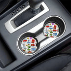Custom Ceramics Car Coasters 2 pcs