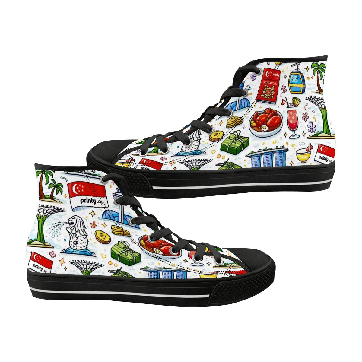 Custom Men's High Top Canvas Shoes (Customized Tongue)